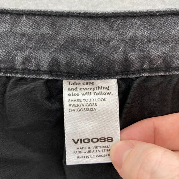 VIGOSS Marley Shorts Women's Plus 22W‎ Black Stretch Denim Distressed Mid Rise - Picture 5 of 11